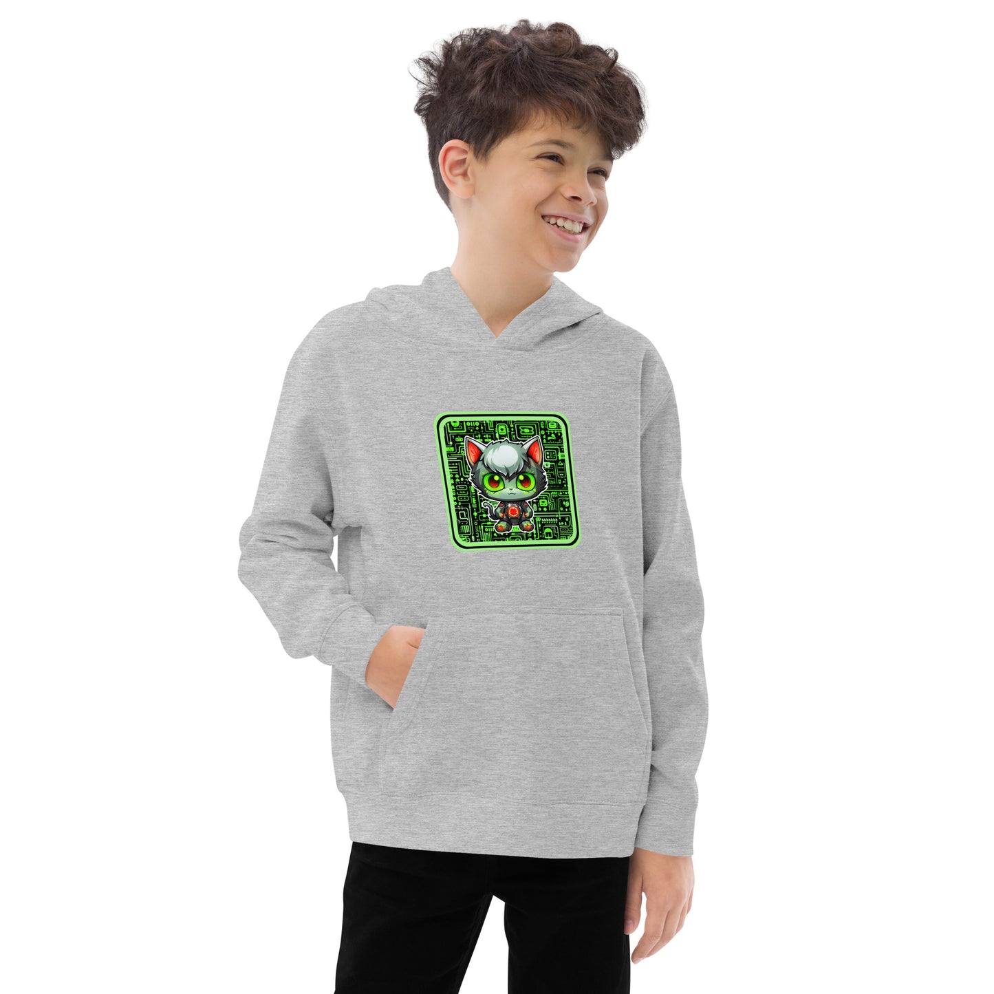 AI Kitty Kids fleece hoodie