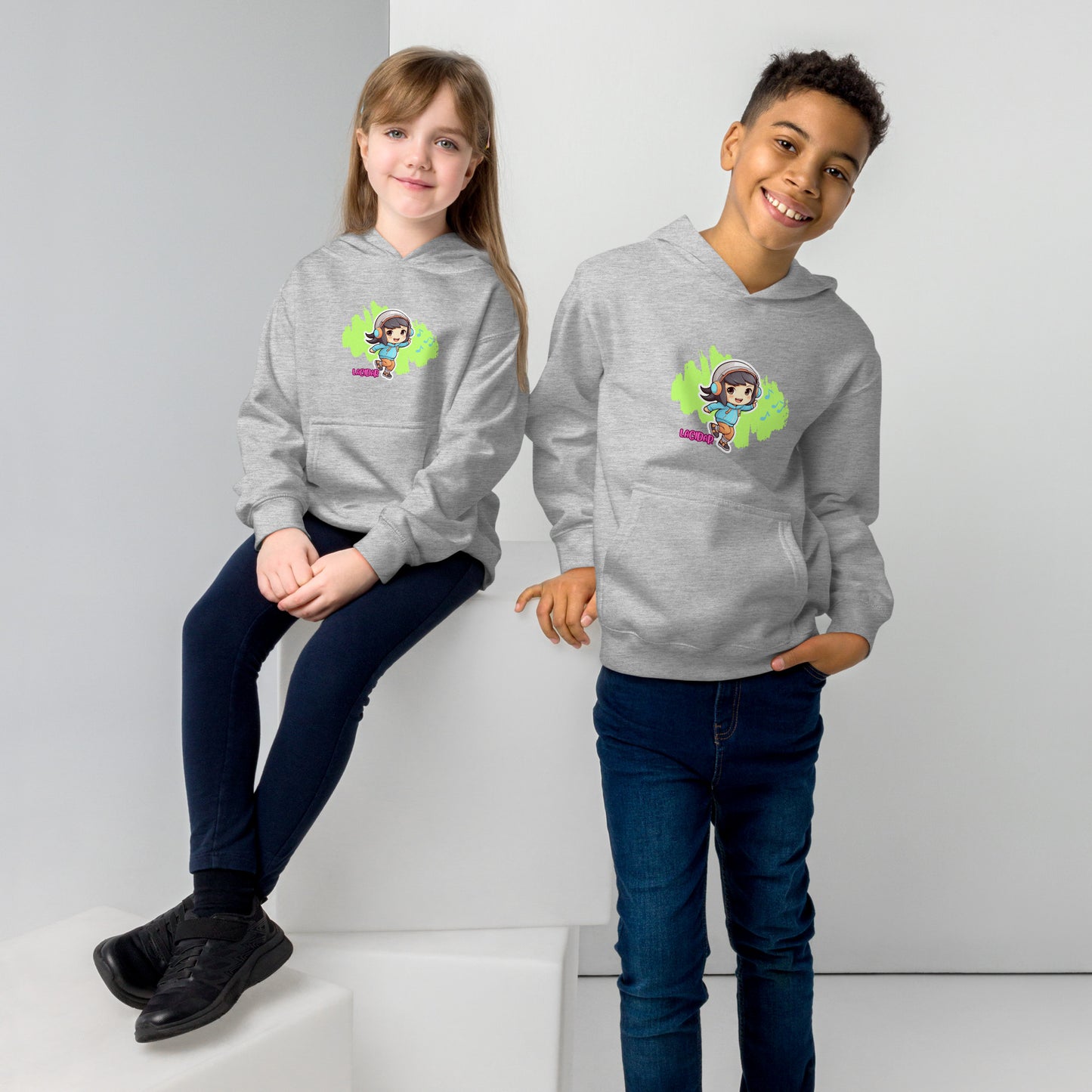 Chibi music Kids fleece hoodie