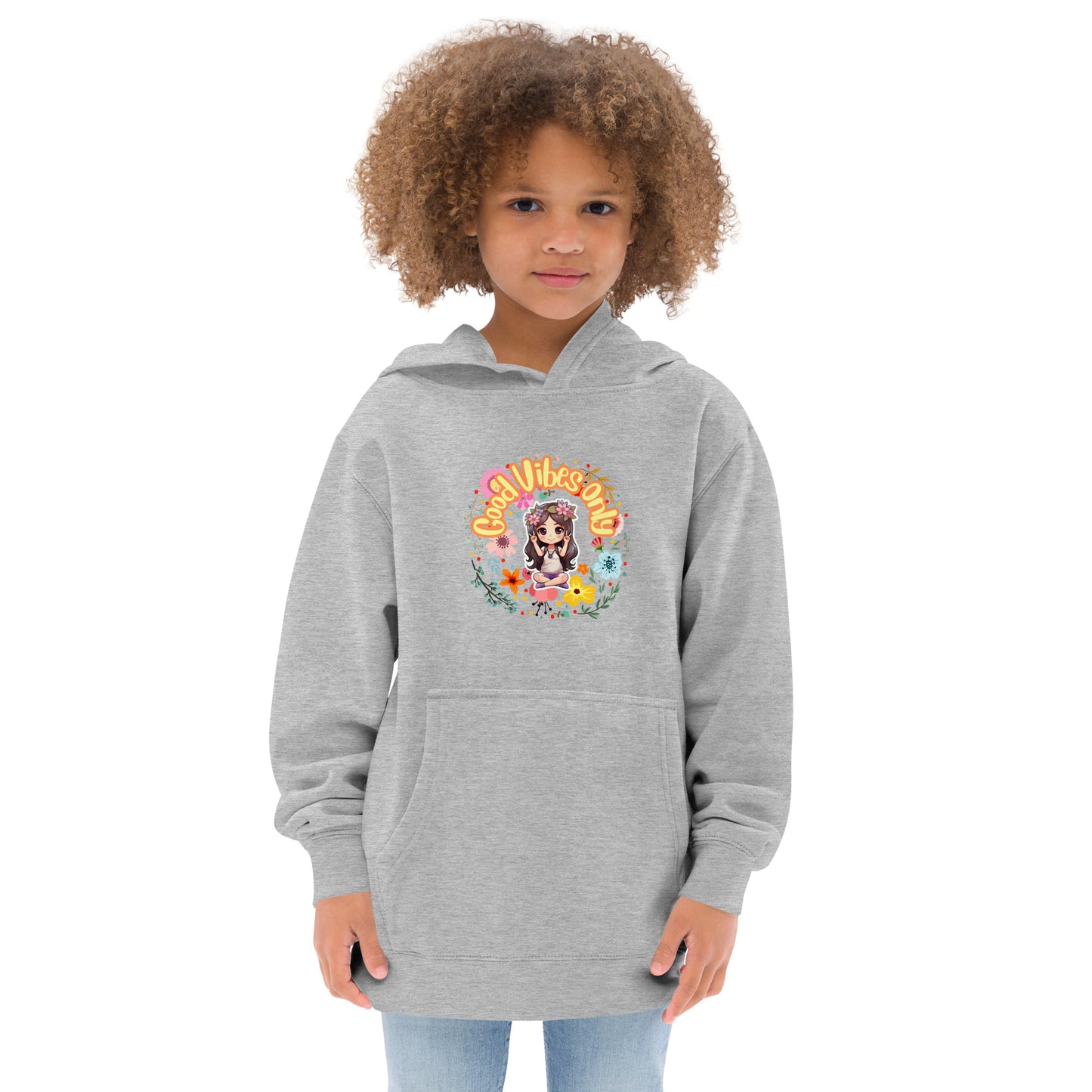 Chibi Good Vibes Kids fleece hoodie