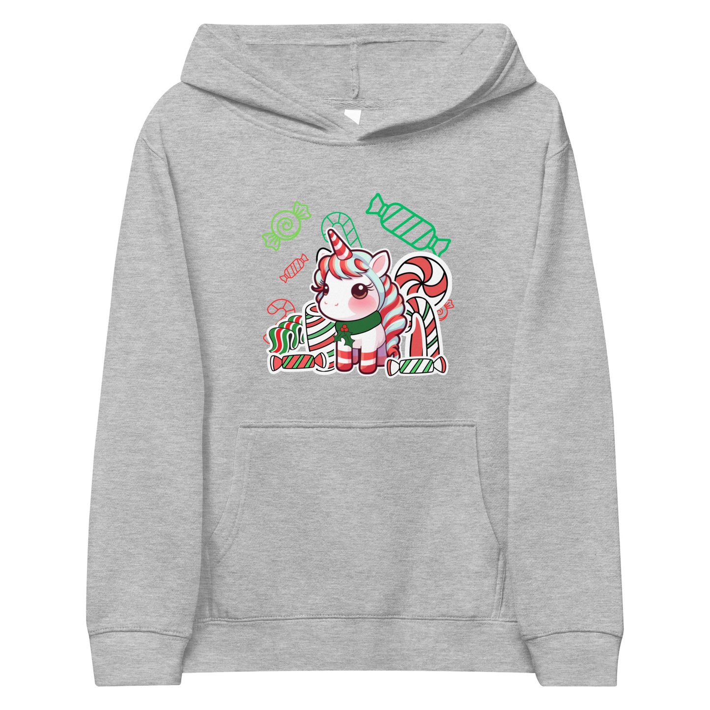 Unicorn Christmas Kids fleece hoodie