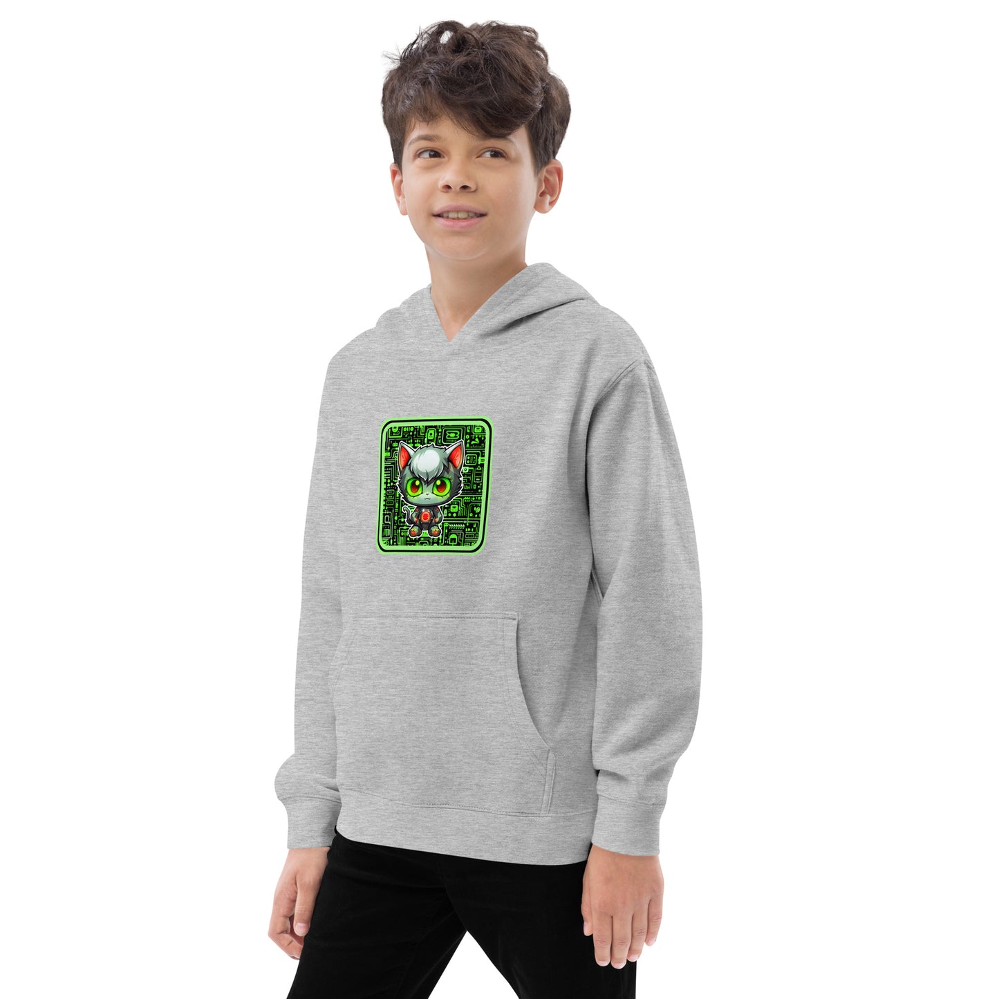 AI Kitty Kids fleece hoodie