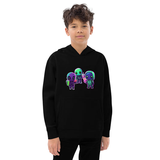 Chill Kids fleece hoodie with peace sign back print