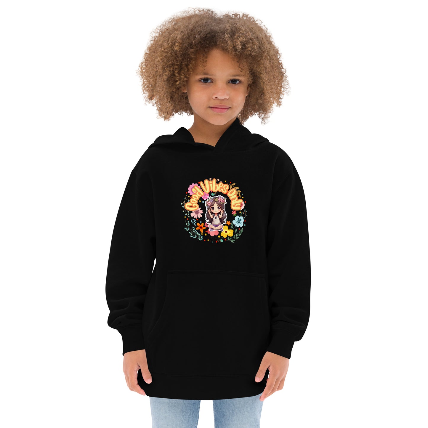 Chibi Good Vibes Kids fleece hoodie