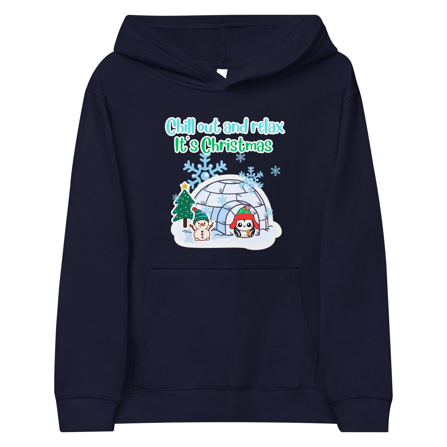 Penguin Christmas Kids fleece hoodie