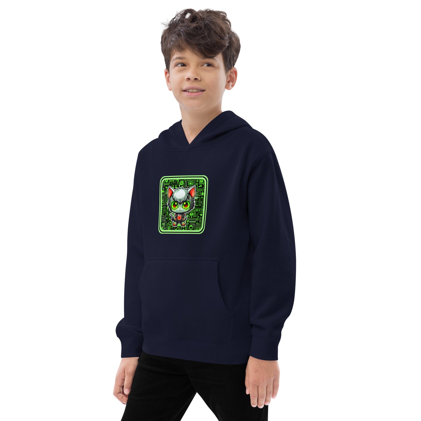 AI Kitty Kids fleece hoodie