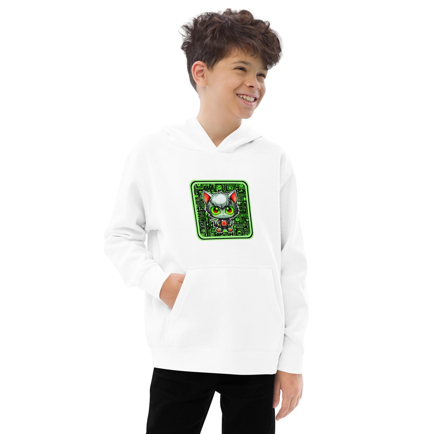 AI Kitty Kids fleece hoodie