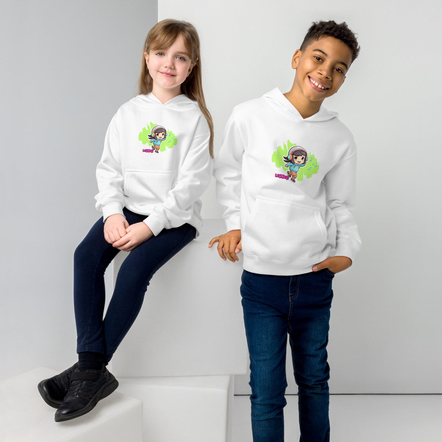 Chibi music Kids fleece hoodie