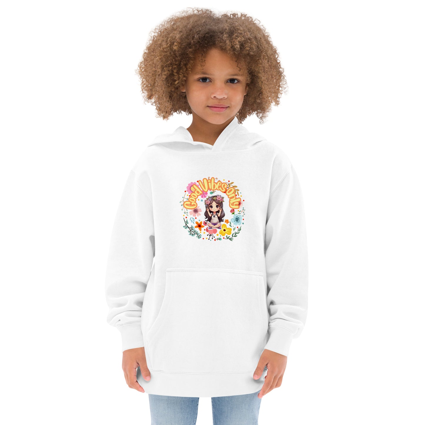 Chibi Good Vibes Kids fleece hoodie