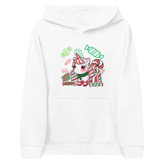 Unicorn Christmas Kids fleece hoodie