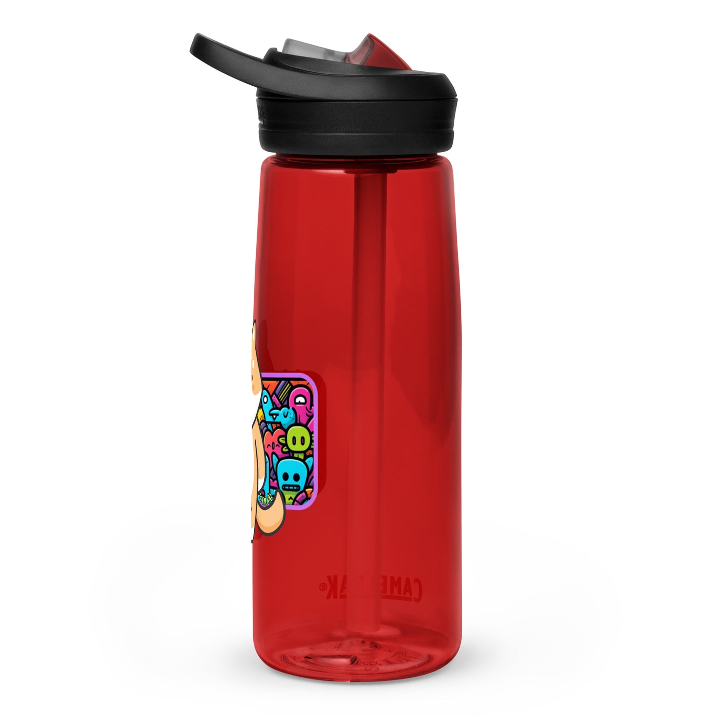 Peace Shiba graphic Sports water bottle