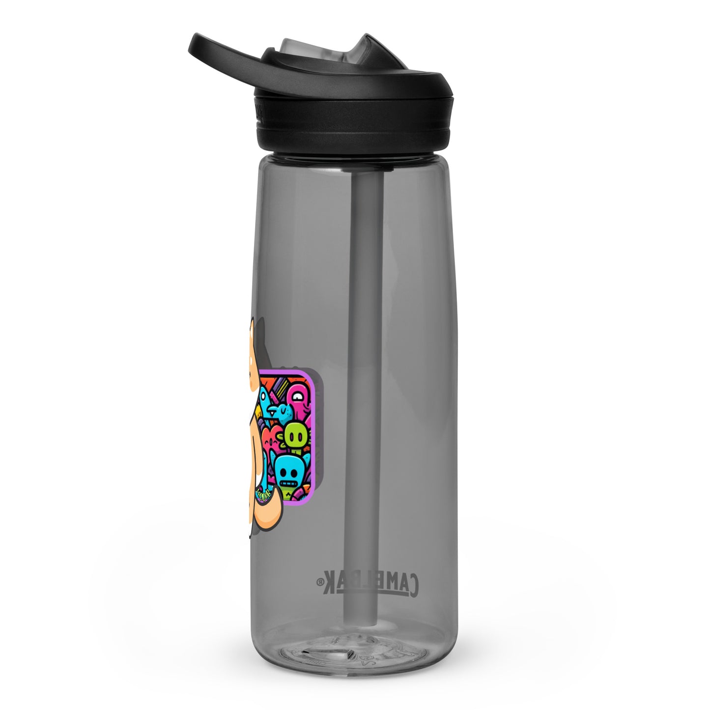 Peace Shiba graphic Sports water bottle