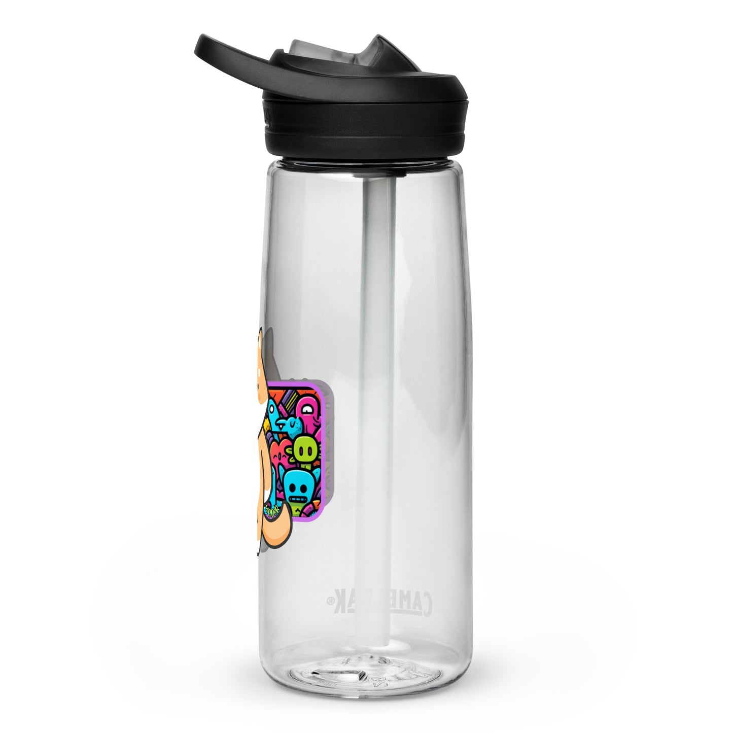 Peace Shiba graphic Sports water bottle