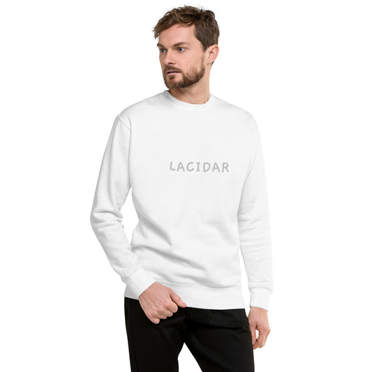 Lacidar whitework embroidered Unisex Premium Sweatshirt