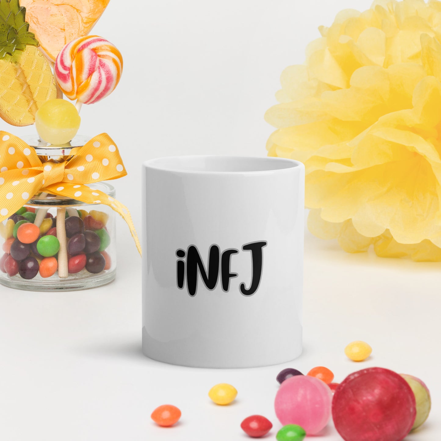 INFJ White glossy mug