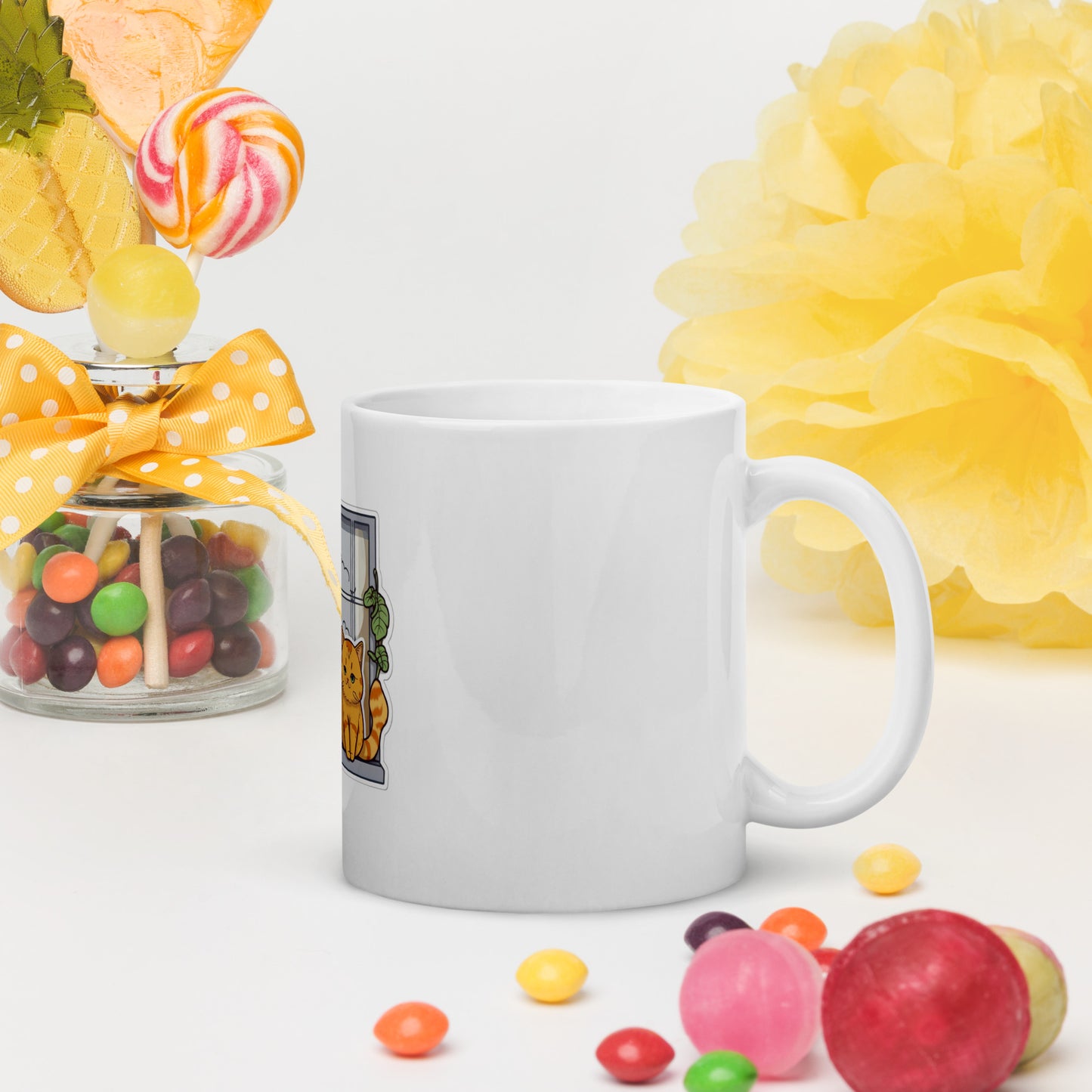 Kitty Sill White glossy mug