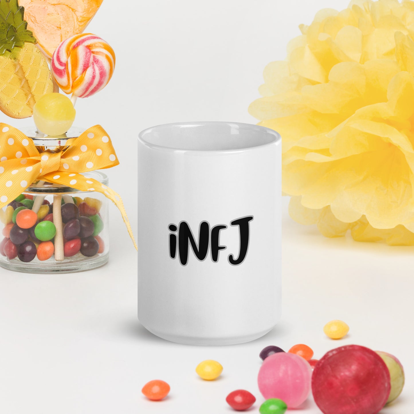INFJ White glossy mug