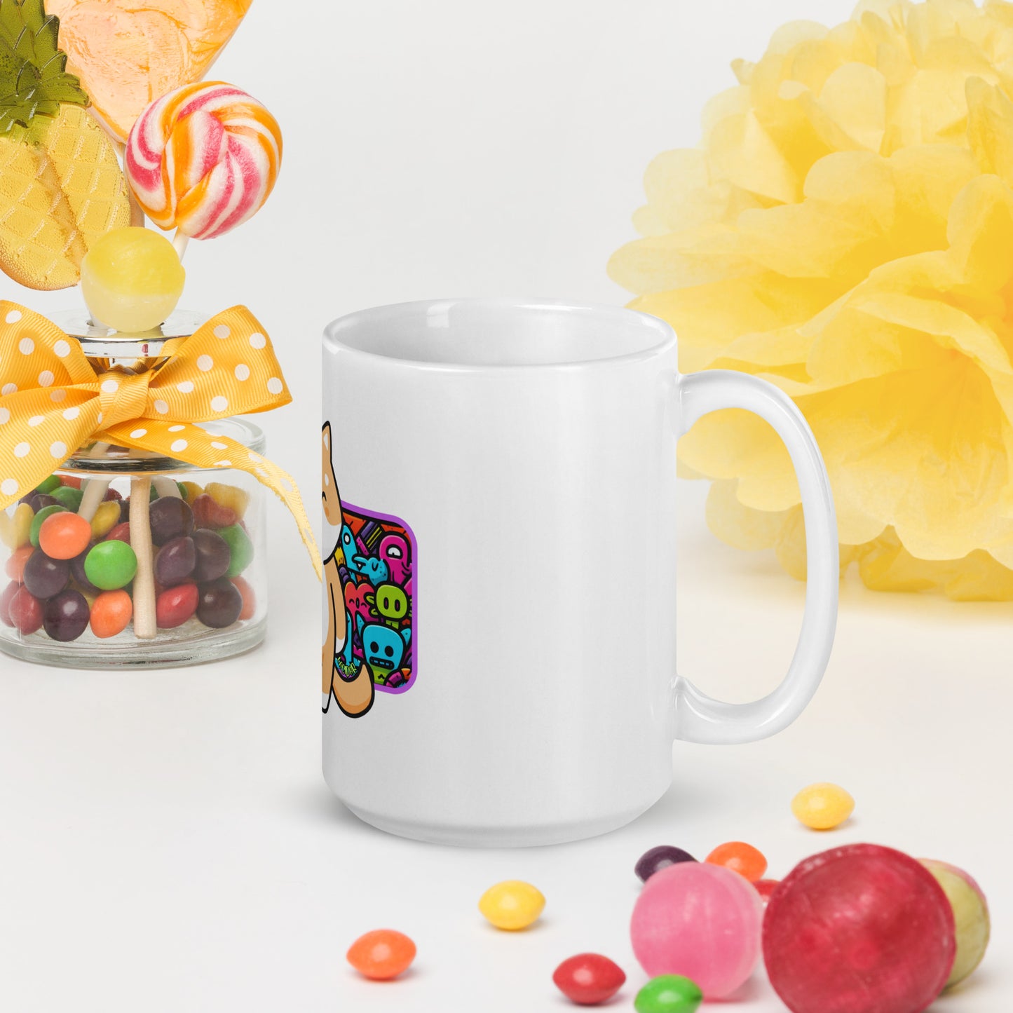 Shiba White glossy mug