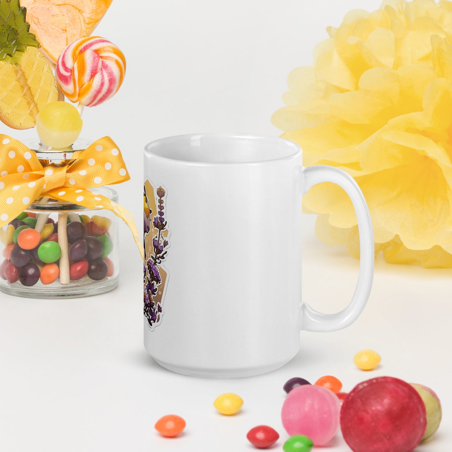 Bee collector White glossy mug