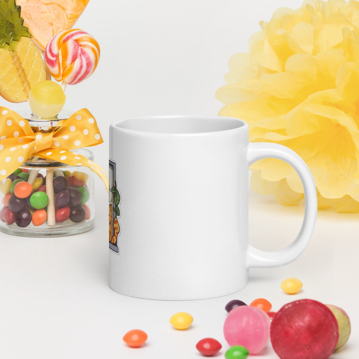 Kitty Sill White glossy mug