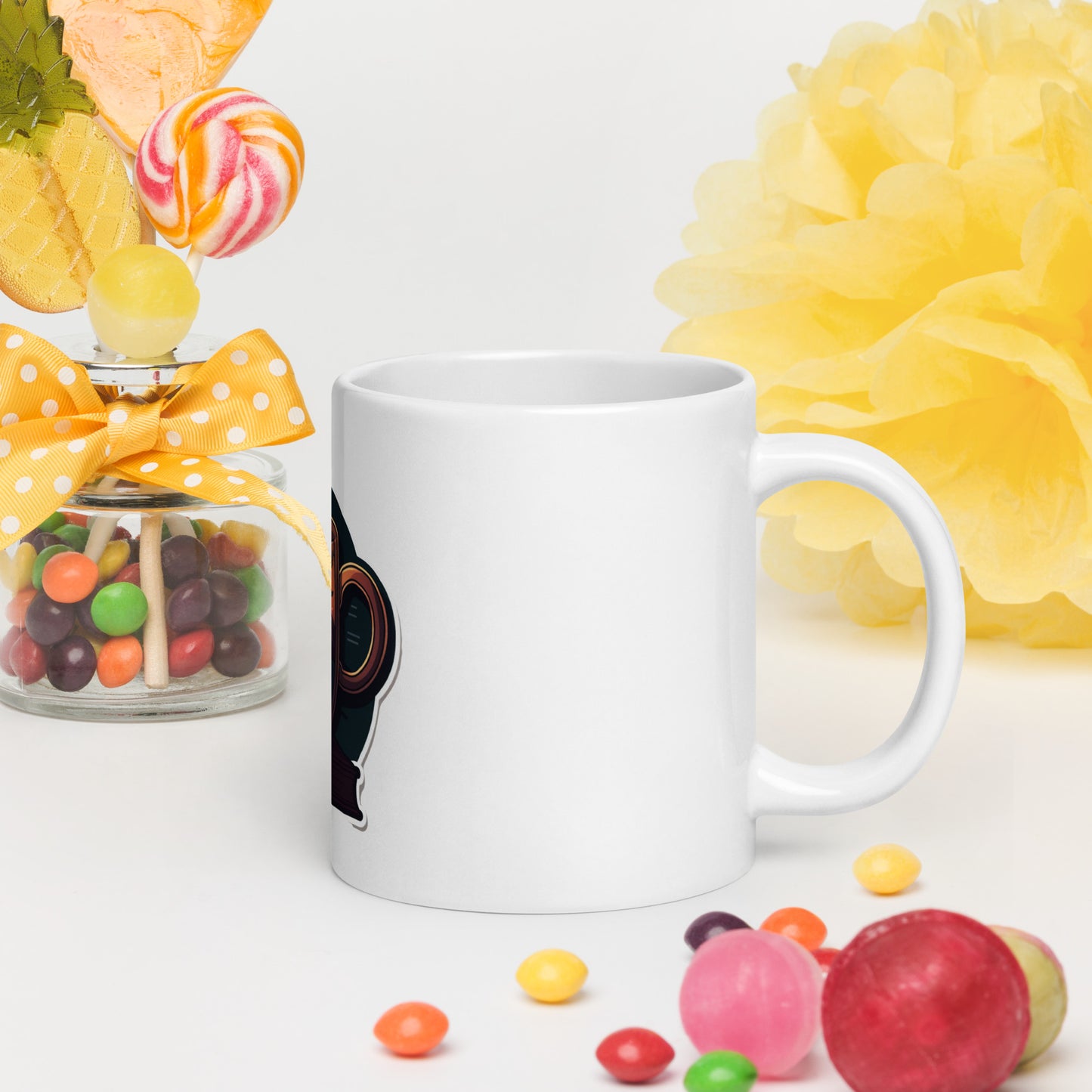 Tea clouds White glossy mug