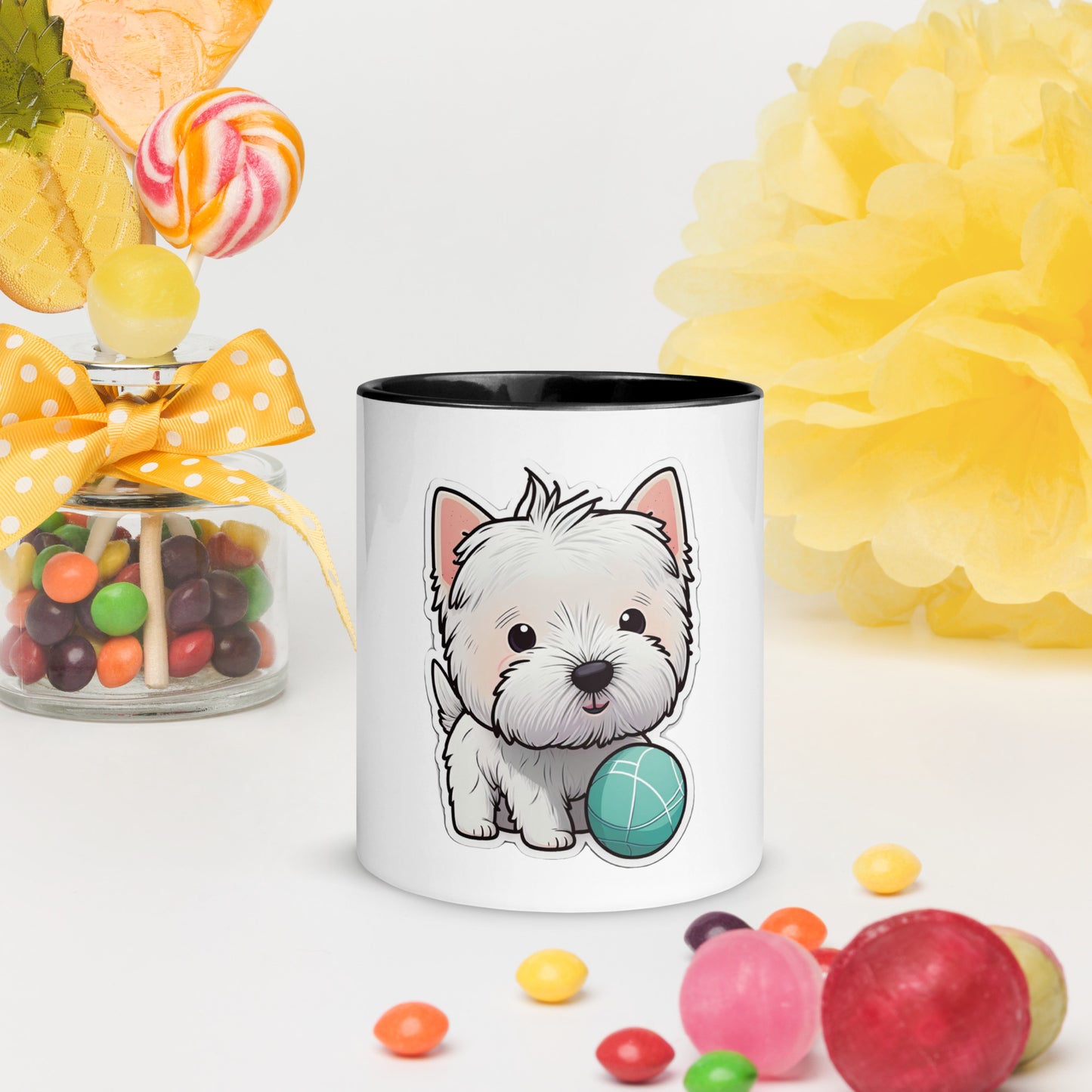 Alfie West Highland Terrier Mug with Color Inside