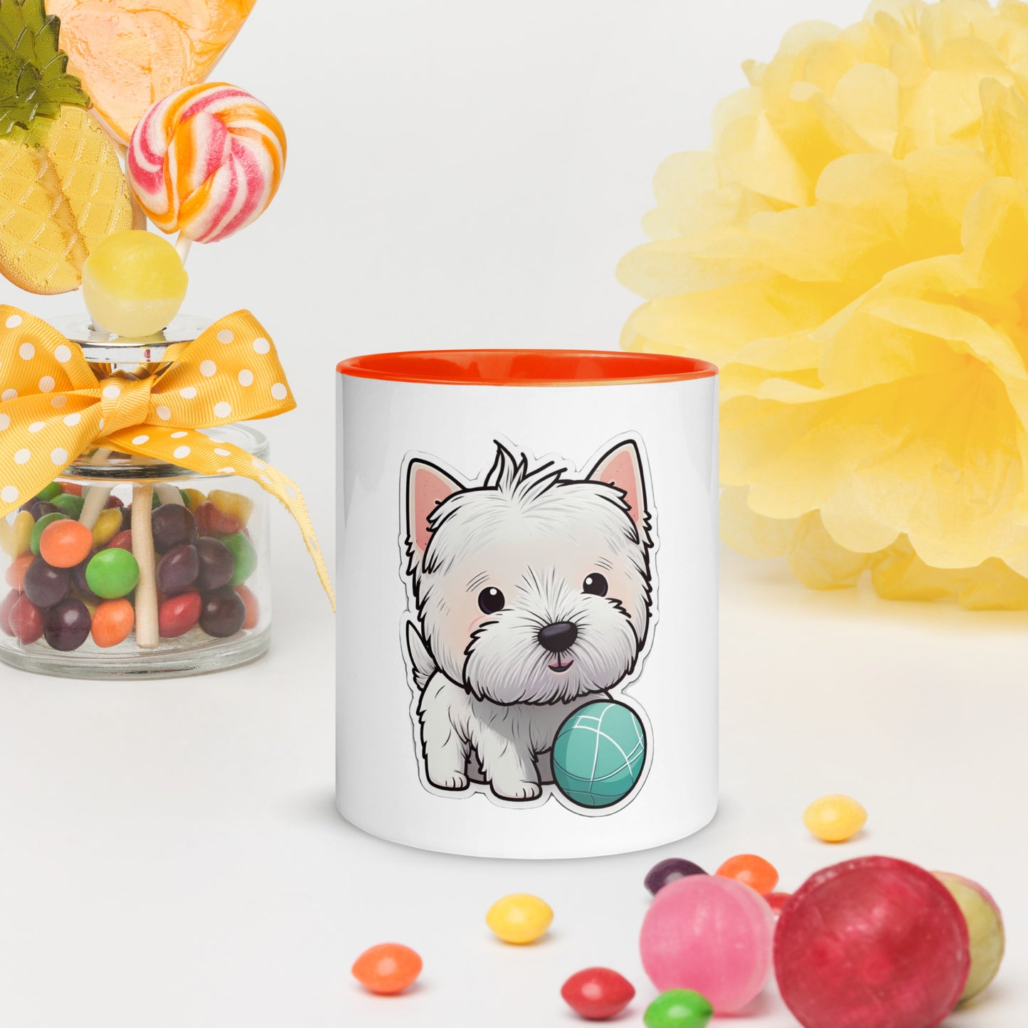 Alfie West Highland Terrier Mug with Color Inside