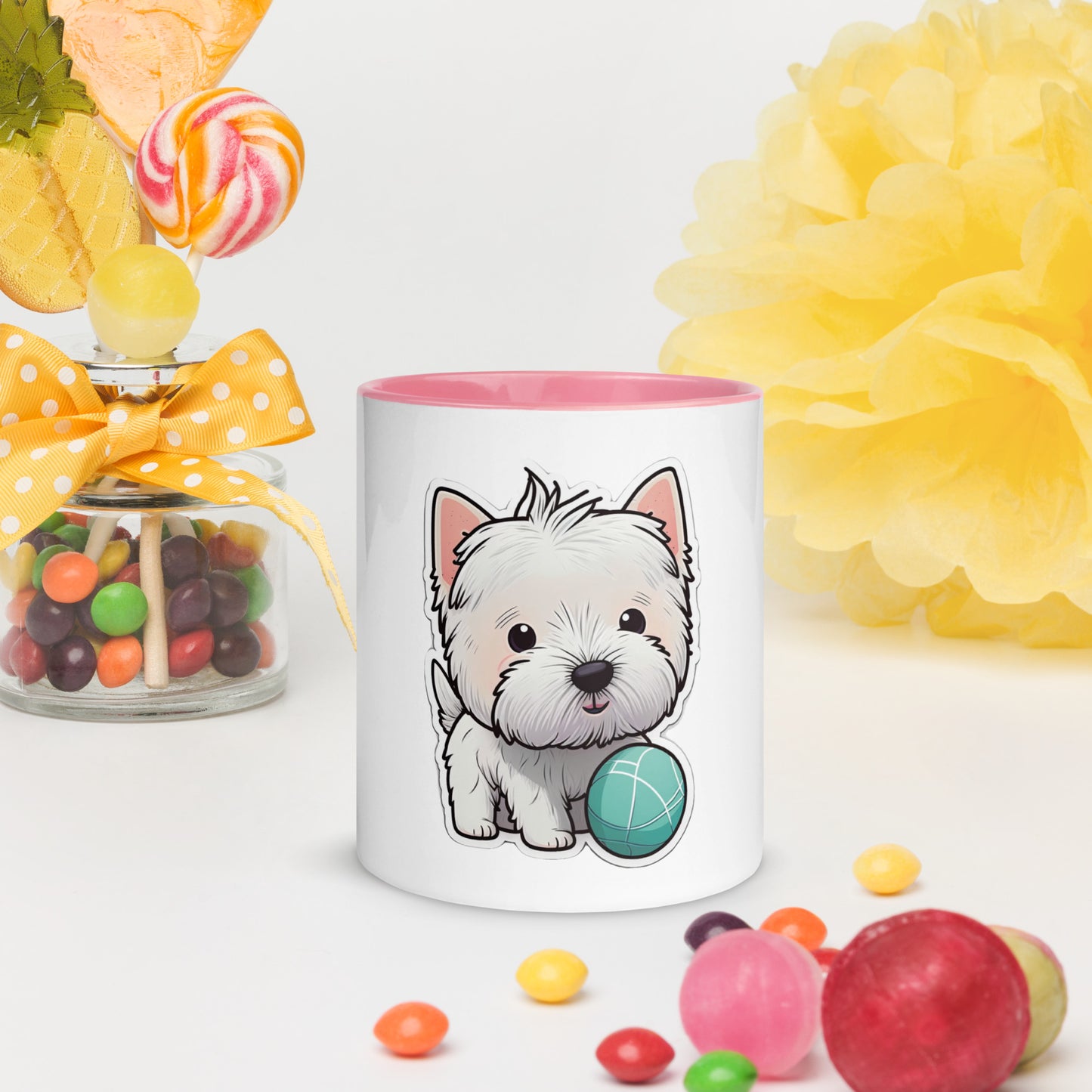 Alfie West Highland Terrier Mug with Color Inside