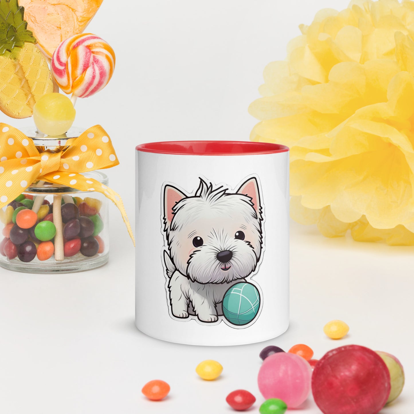 Alfie West Highland Terrier Mug with Color Inside