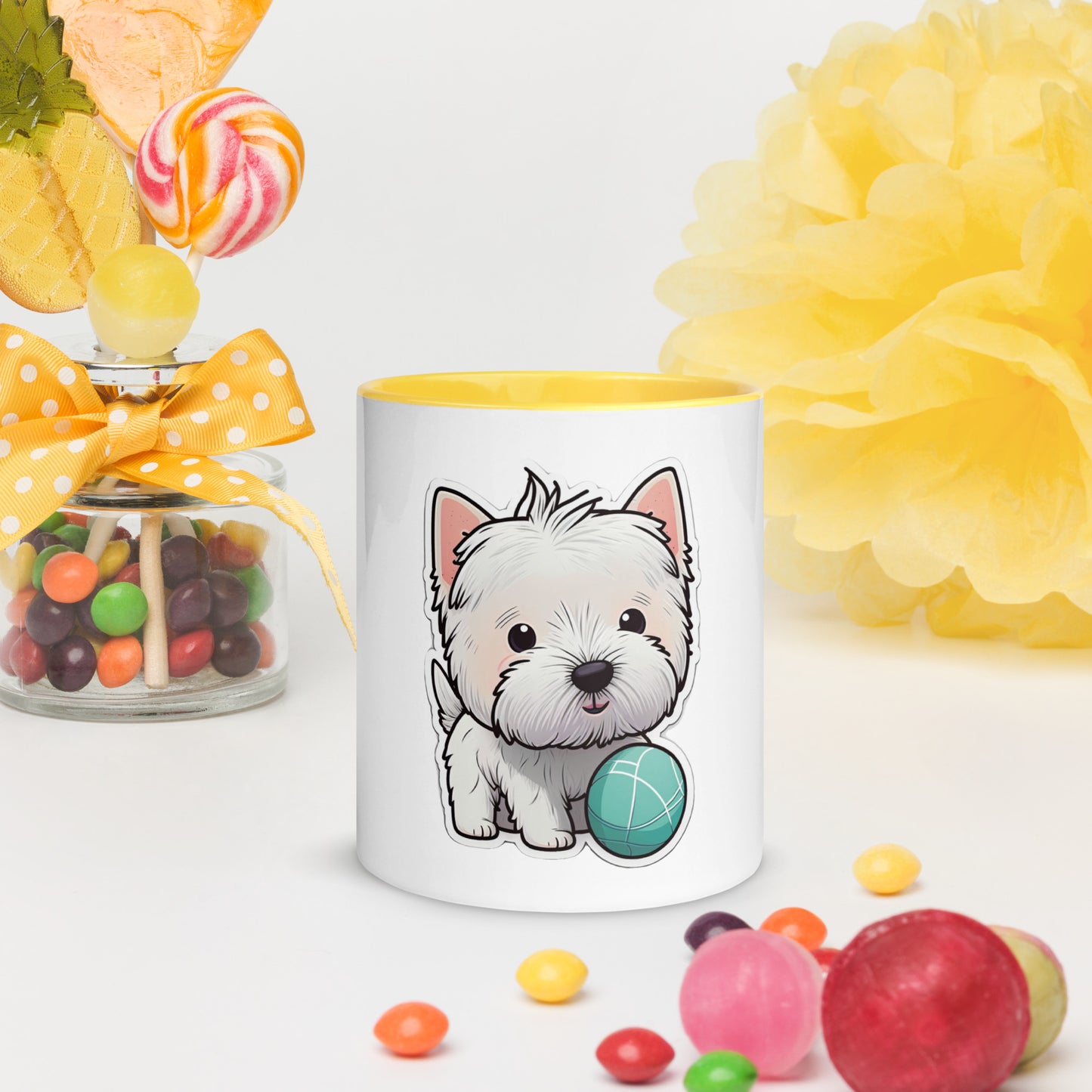 Alfie West Highland Terrier Mug with Color Inside